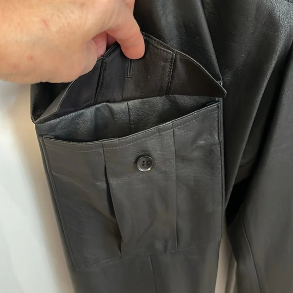 BCBGMAXAZRIA Faux Leather Carpenter Cargo Pants, Size M - Picture 4 of 16